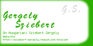 gergely sziebert business card